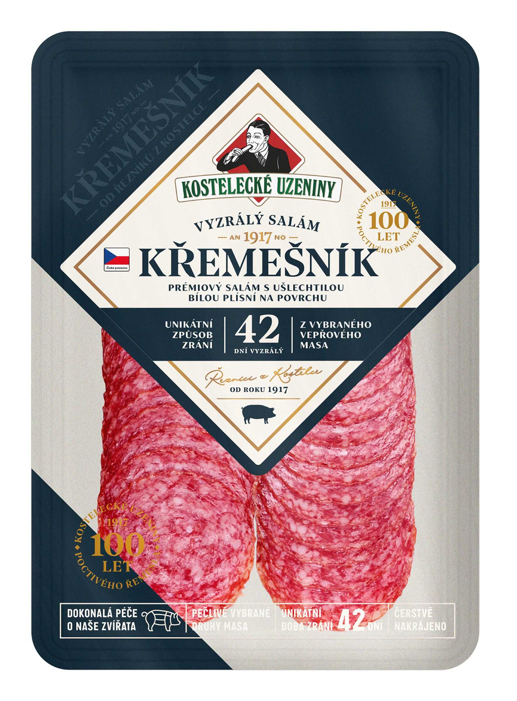 Uzeniny a lahůdky - Kostelecké Uzeniny Křemešník 100g