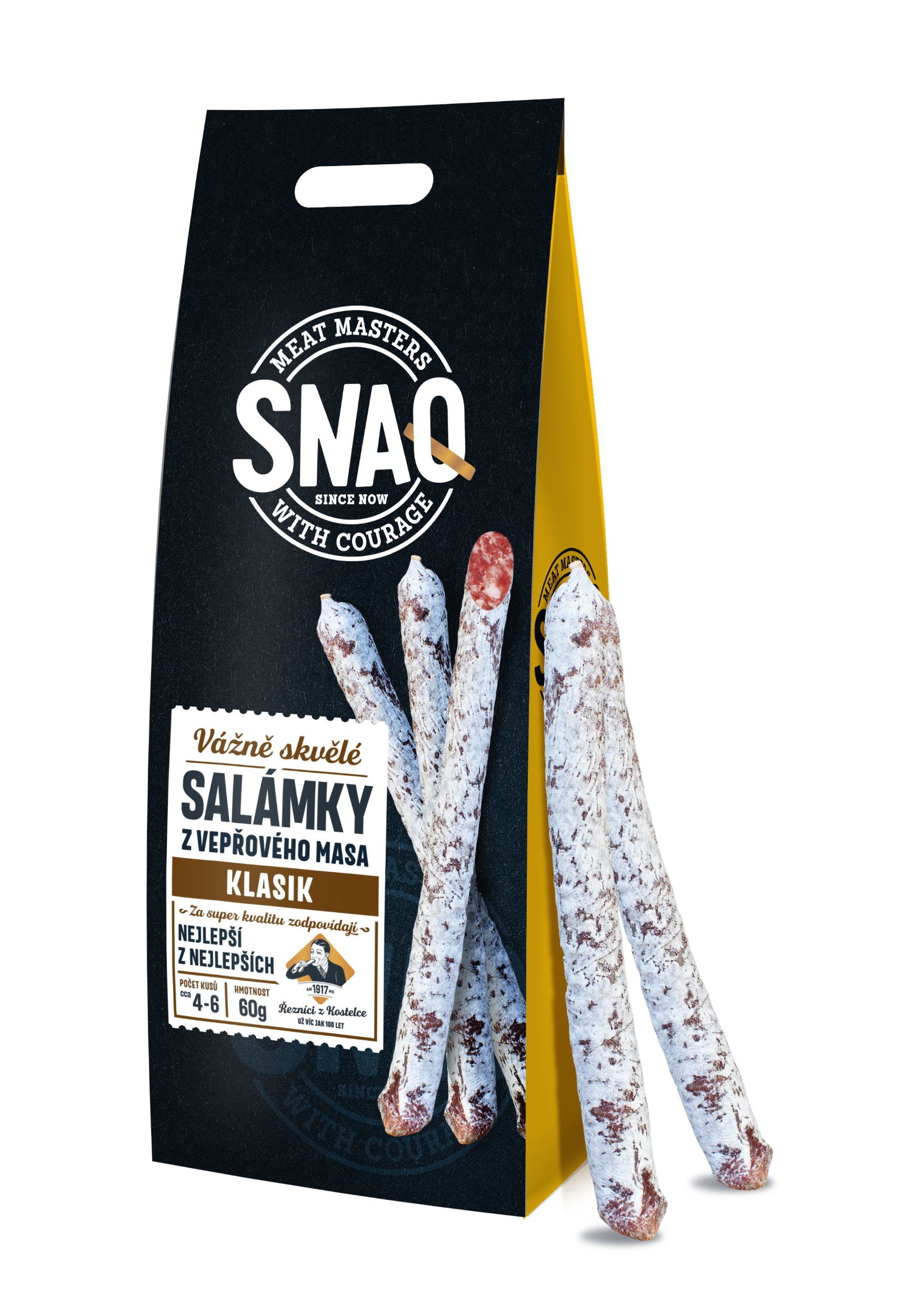 Uzeniny a lahůdky - Kostelecké Uzeniny Snaq Salámky klasik 60 g