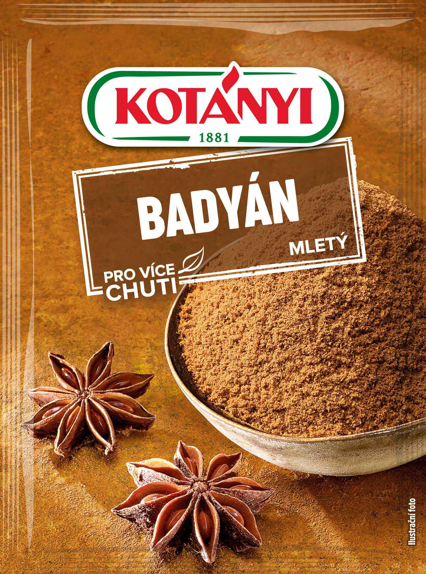Trvanlivé potraviny - Kotányi Badyán mletý 15 g