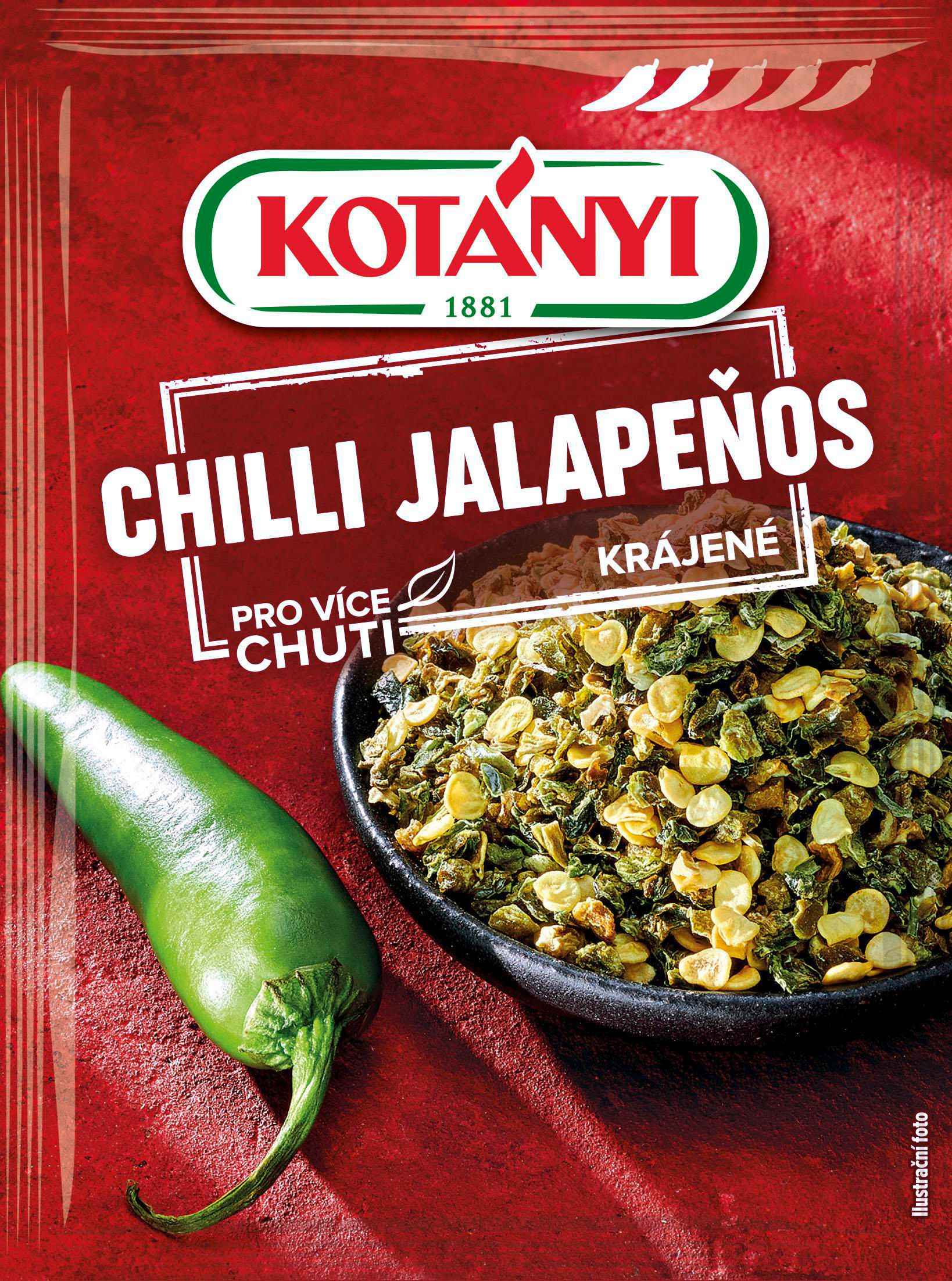 Trvanlivé potraviny - Kotányi Chilli Jalapeňos krájené 8 g