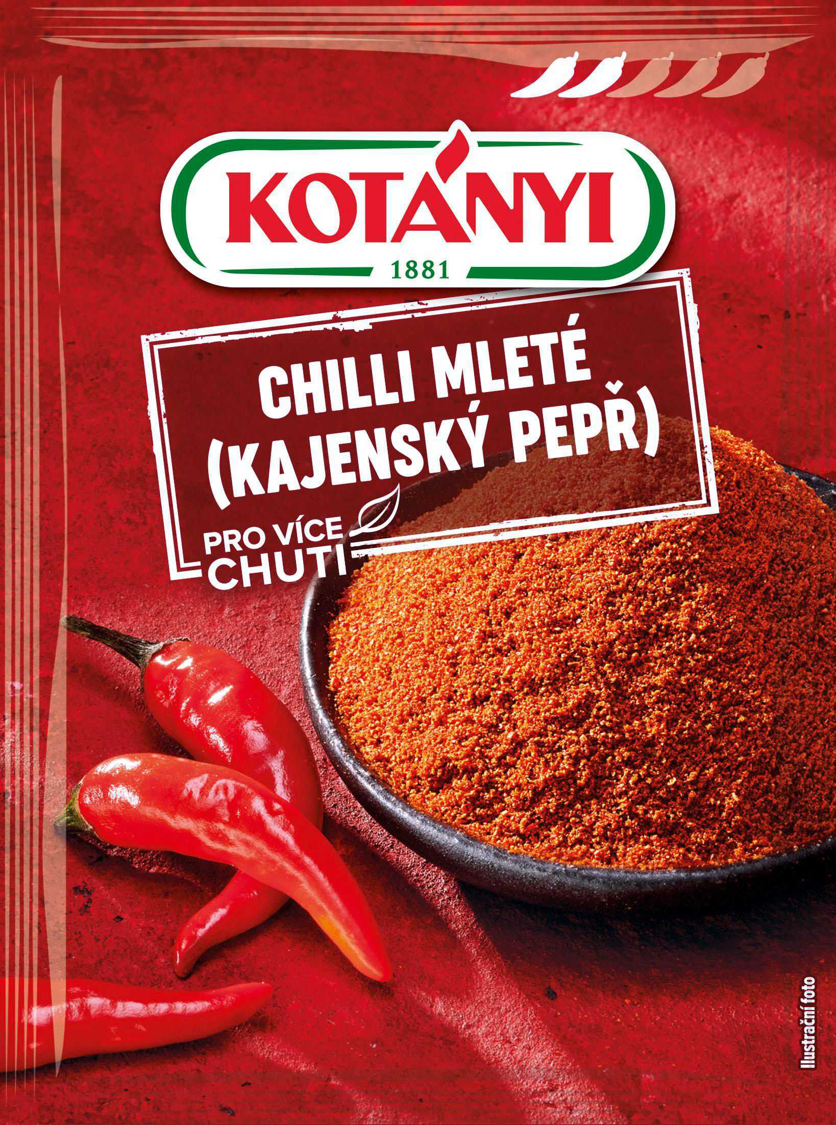 Trvanlivé potraviny - Kotányi Chilli mleté kajenský pepř 25 g