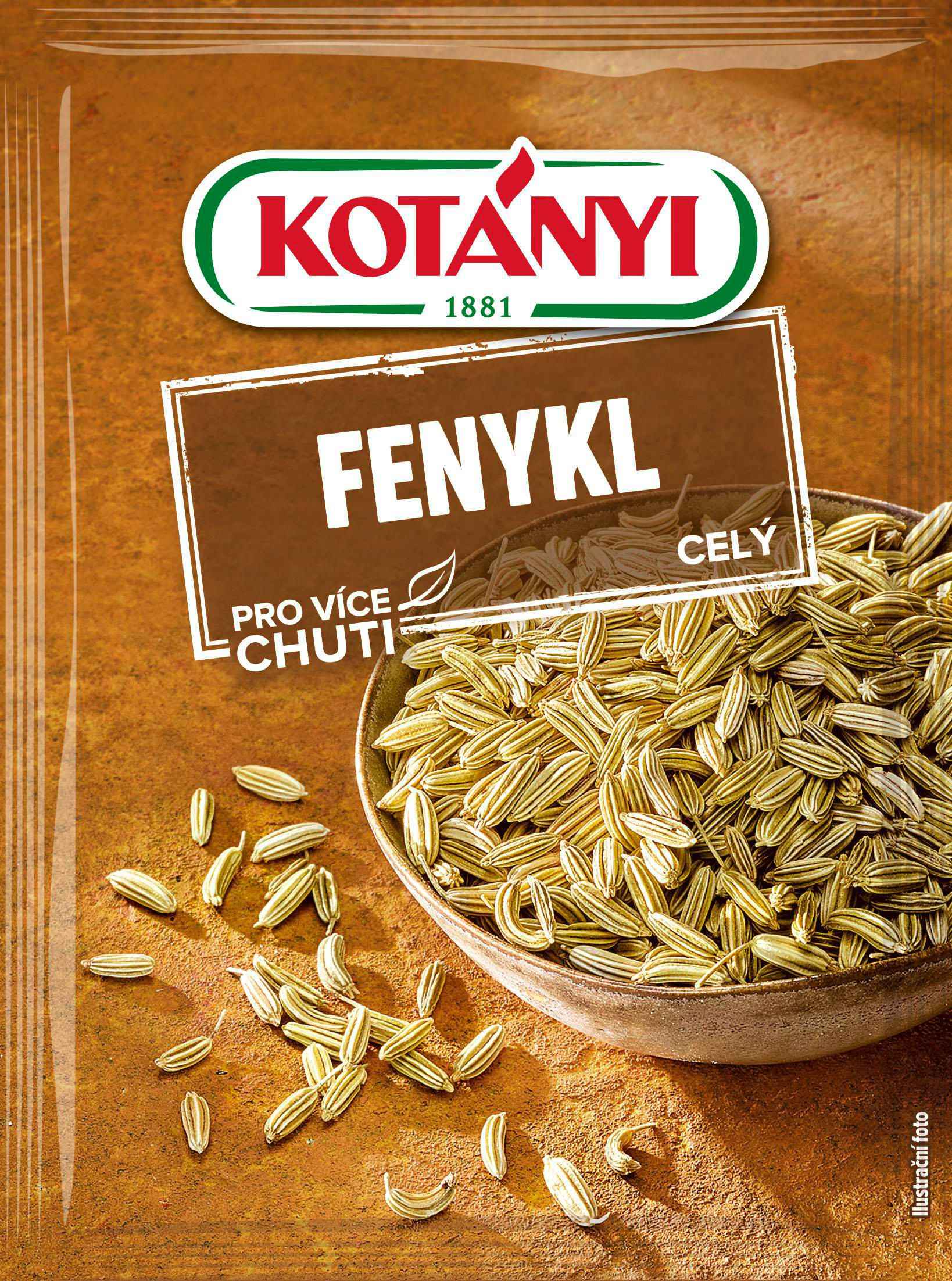 Trvanlivé potraviny - Kotányi Fenykl celý 28 g
