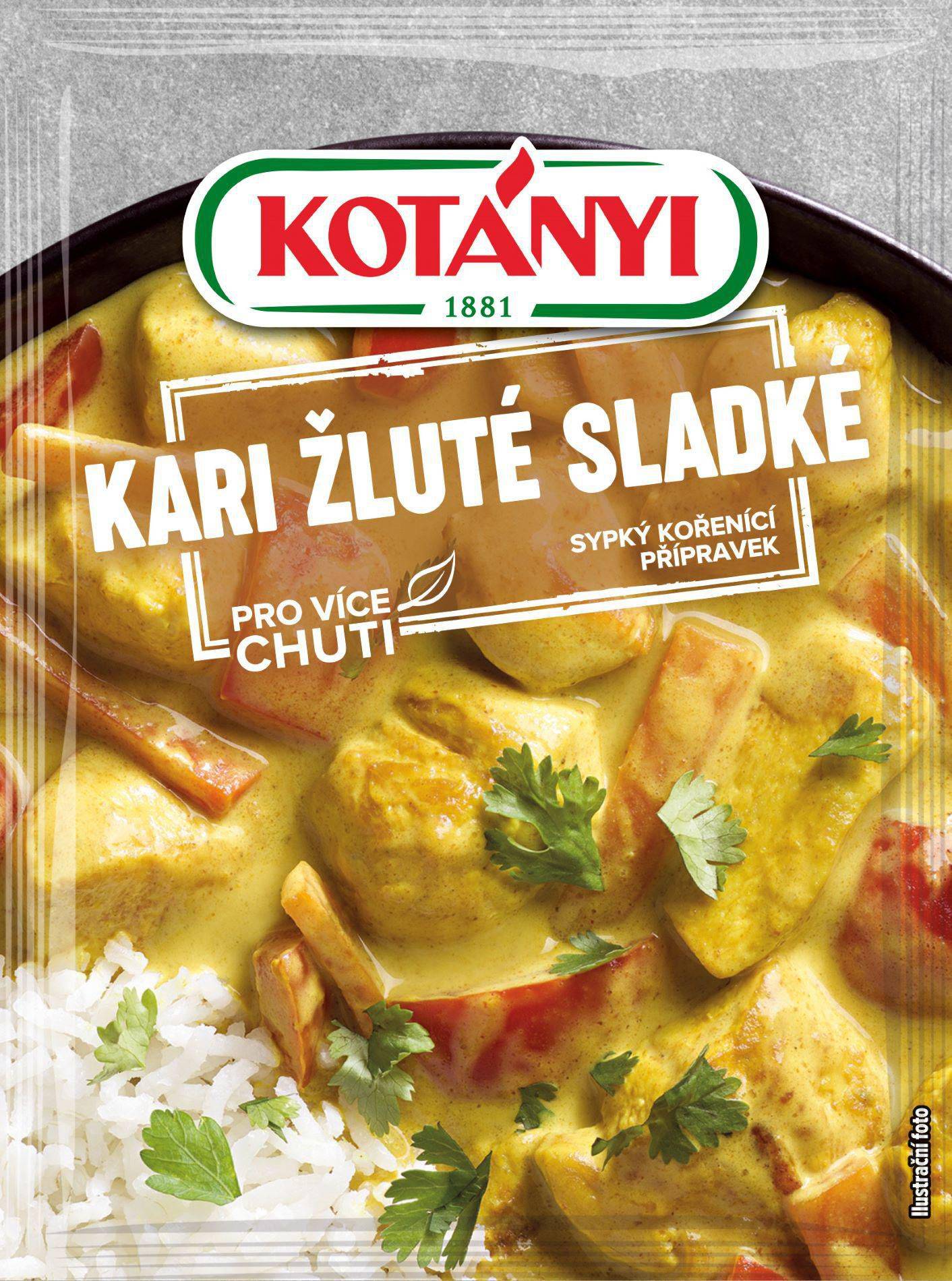 Trvanlivé potraviny - Kotányi Kari žluté sladké 20g