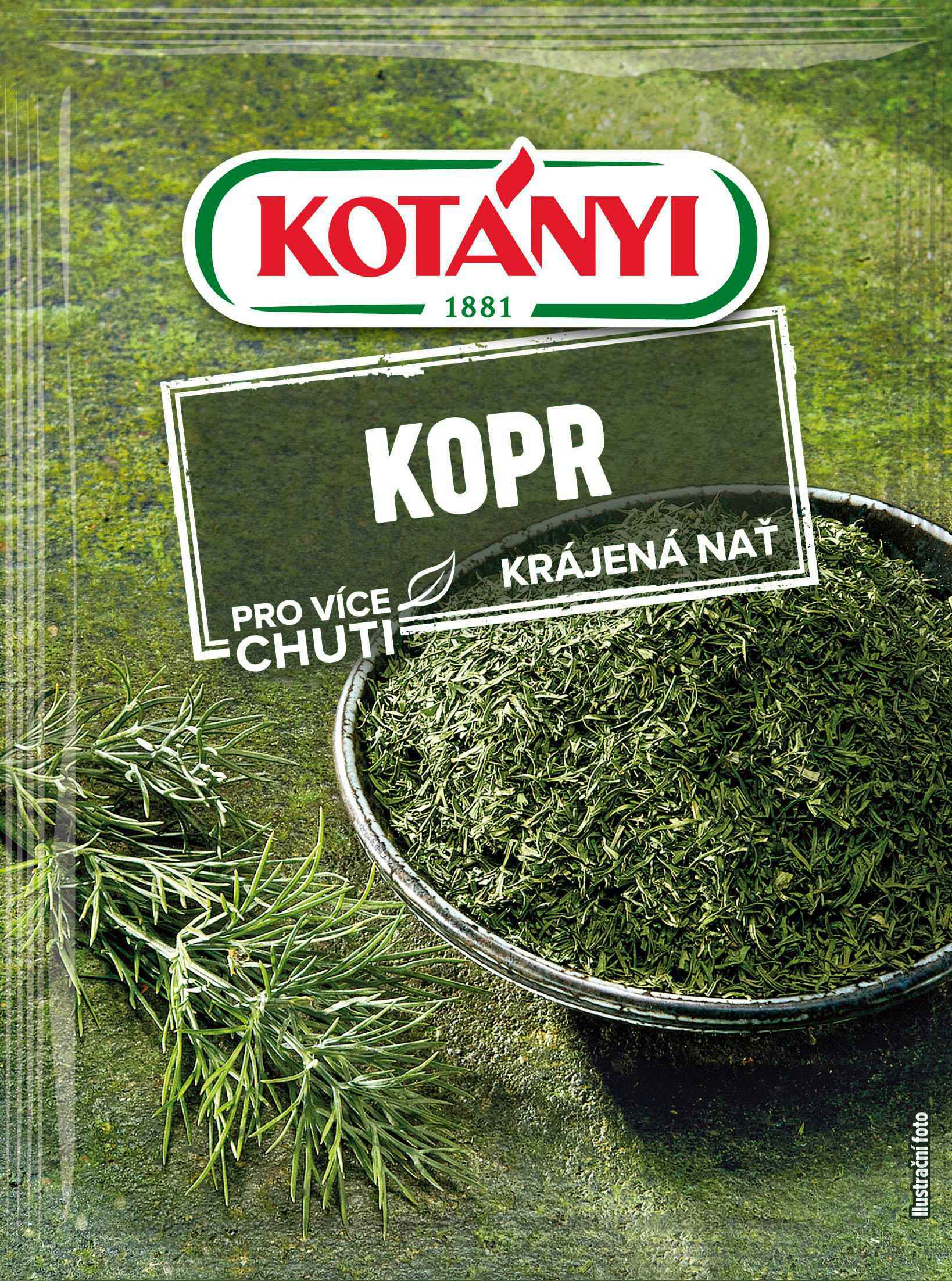 Trvanlivé potraviny - Kotányi Koprové výhonky drhnuté 11 g