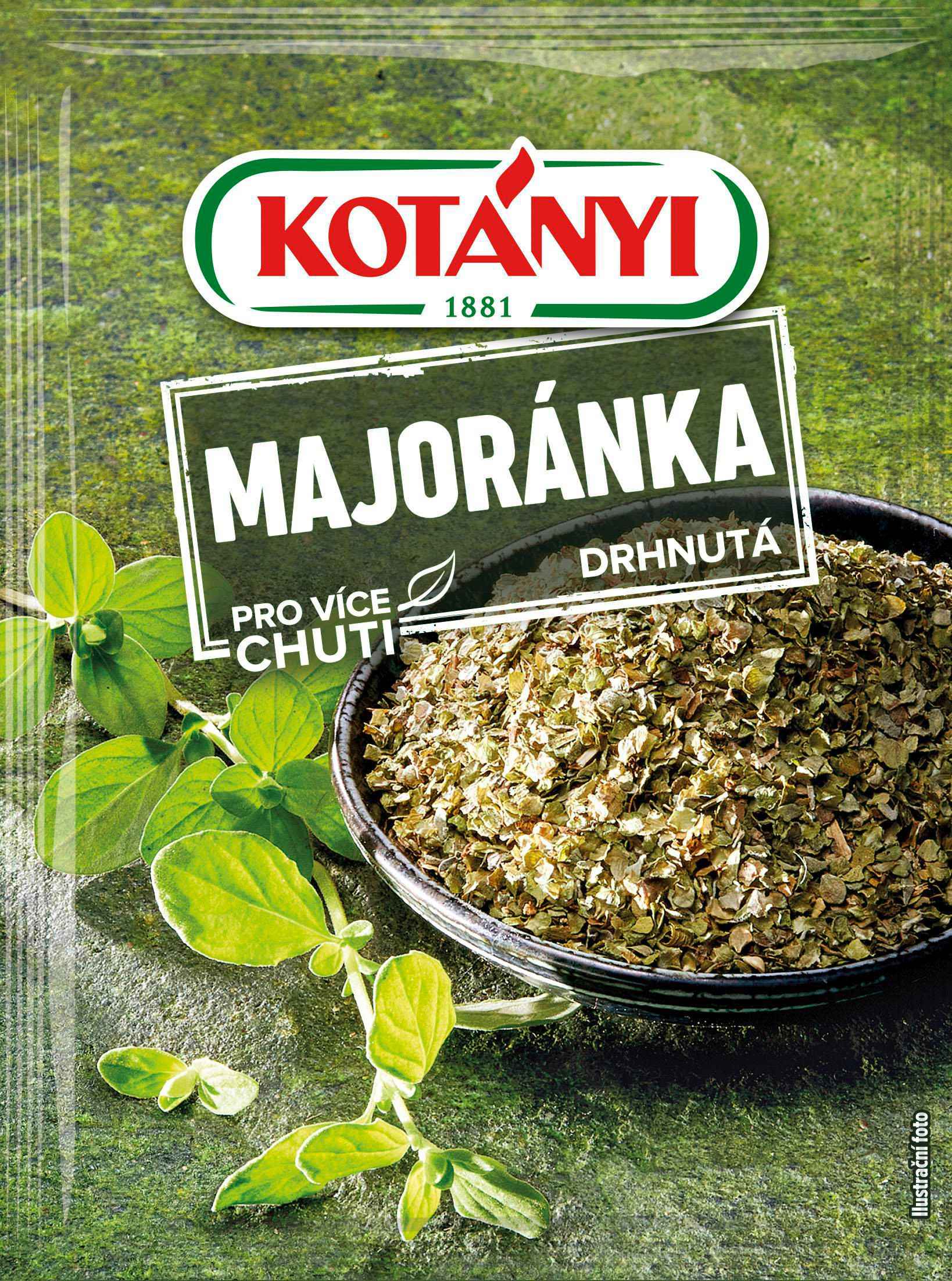 Trvanlivé potraviny - Kotányi Majoránka drhnutá 6 g