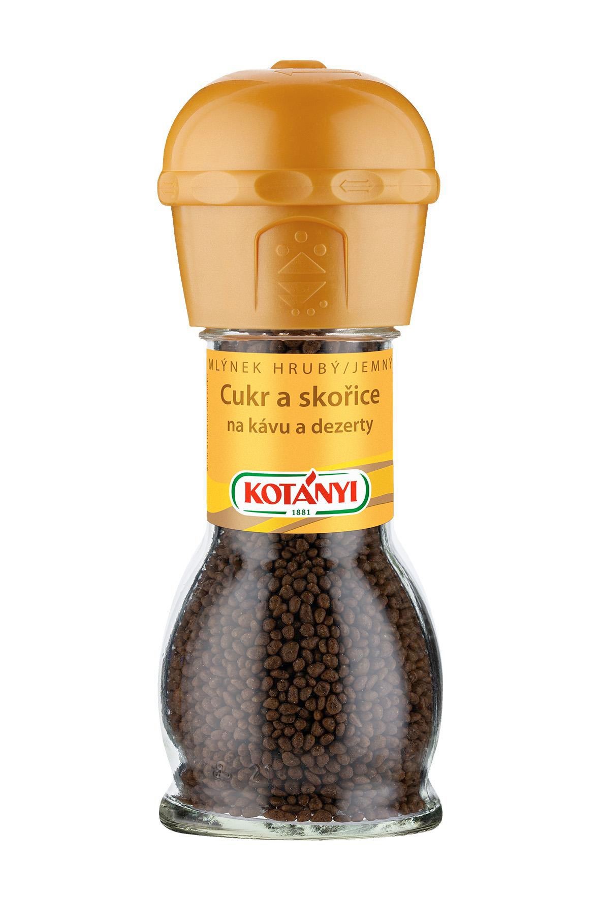 Trvanlivé potraviny - Kotányi Mlýnek cukr skořice 66g