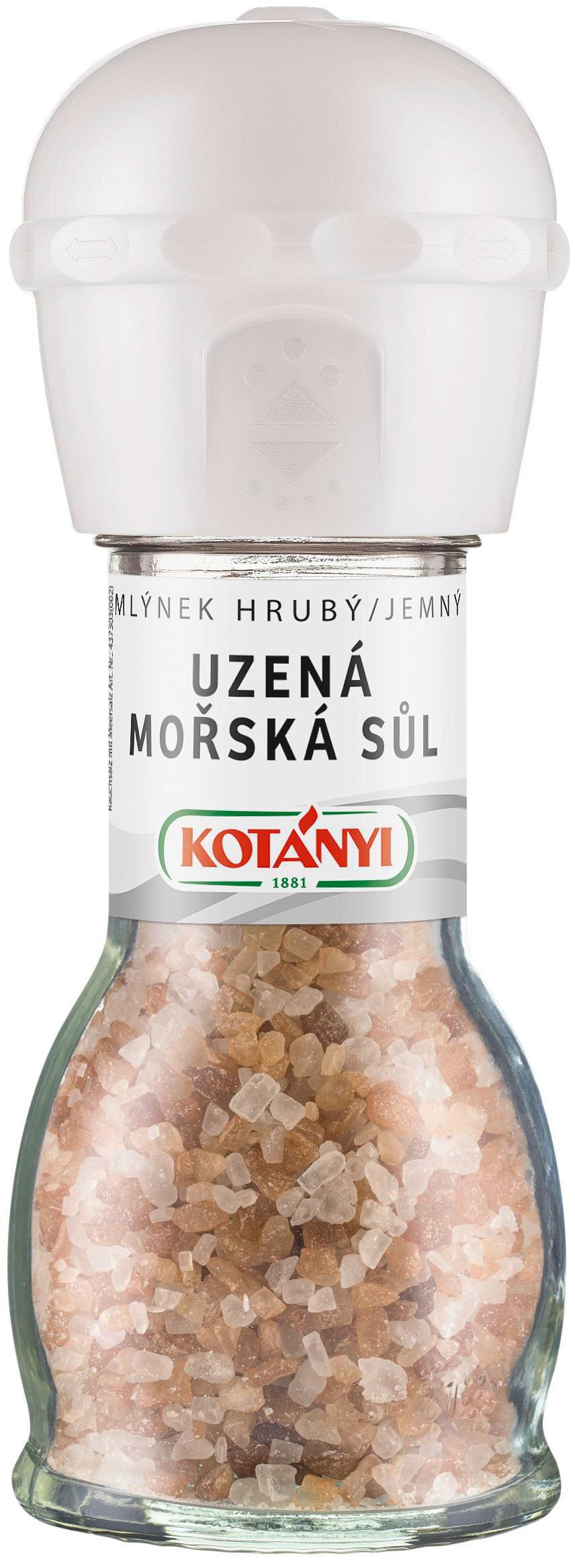 Trvanlivé potraviny - Kotányi Mlýnek sůl mořská uzená 95g