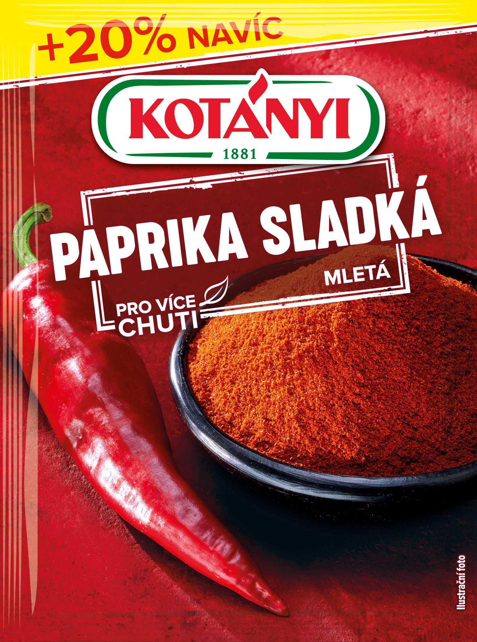 Trvanlivé potraviny - Kotányi Paprika sladká mletá 30 g