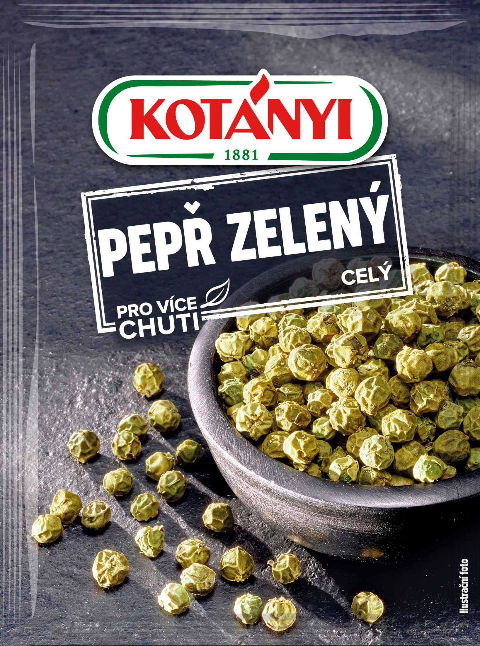 Trvanlivé potraviny - Kotányi Pepř zelený celý 12 g