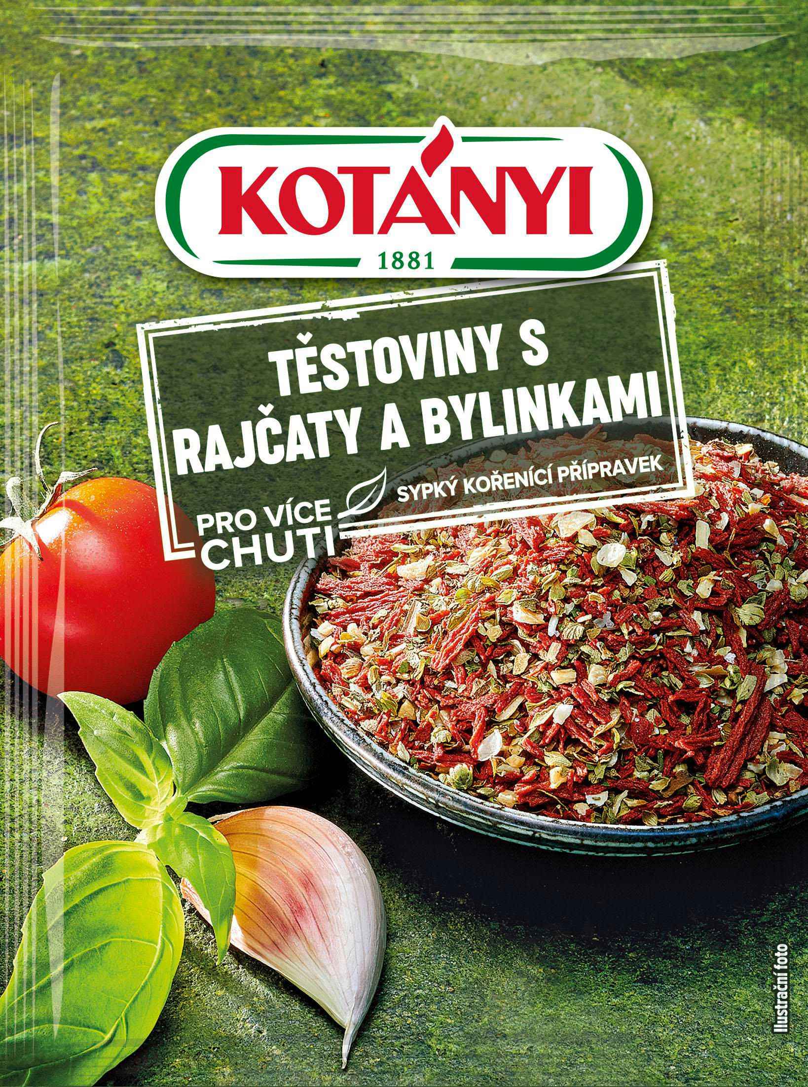 Trvanlivé potraviny - Kotányi Těstoviny s rajčaty a bylinkami 20g