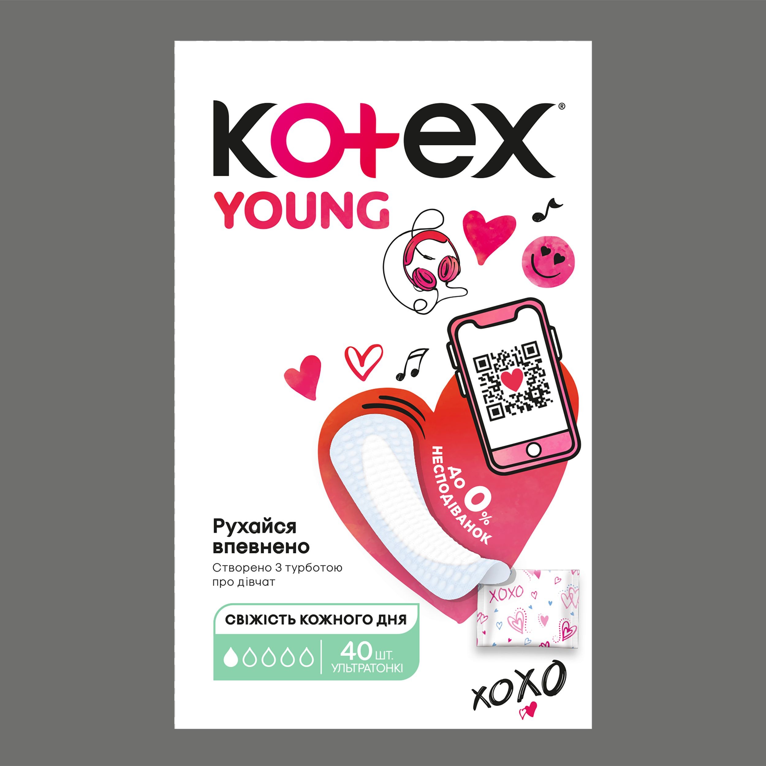 Drogerie a kosmetika - Kotex® Liners YOUNG slim 40