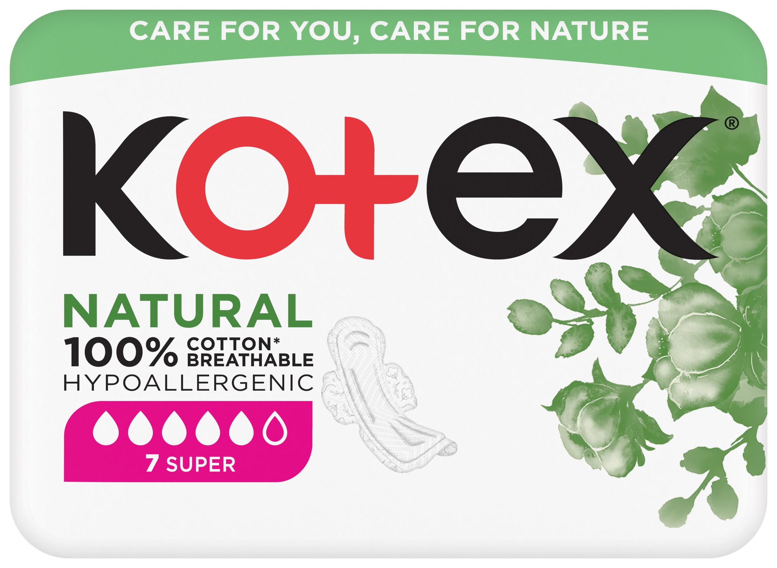 Drogerie a kosmetika - Kotex® Natural Super 7 ks
