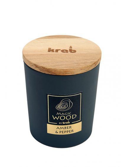 Domácnost a Zahrada - Krab Svíčka Magic Wood Amber&Pepper 300g