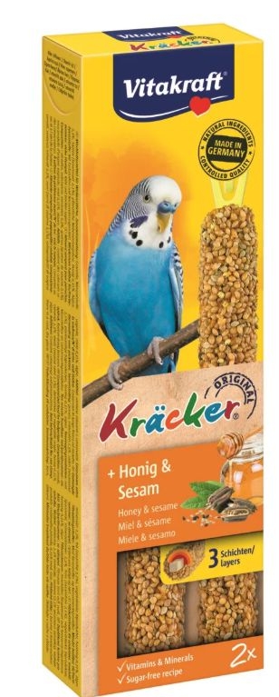 Svět zvířat - Kracker Andulka med + sezam 2ks