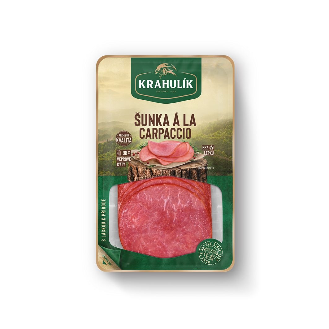 Uzeniny a lahůdky - Krahulík Šunka á la Carpaccio 75g