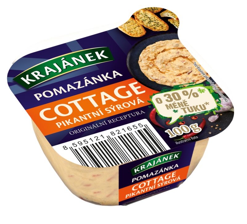 Uzeniny a lahůdky - Krajánek Pomazánka cottage pikatní sýrová 100g