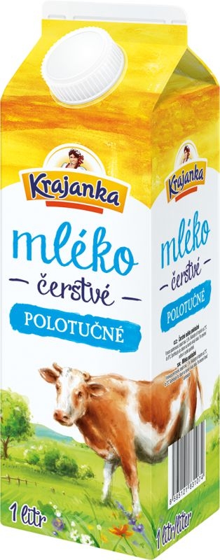 Mléčné a chlazené - Krajanka čerstvé mléko polotučné 1,5% 1 l