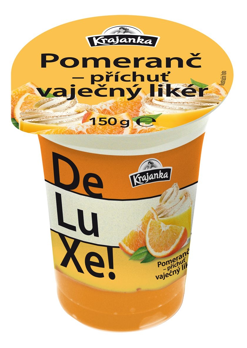 Mléčné a chlazené - Krajanka DeLuXe! jogurt pomeranč-příchuť vaječný likér 150g
