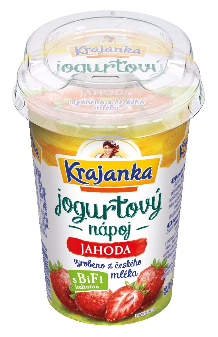 Mléčné a chlazené - Krajanka jogurtový nápoj jahoda 230ml