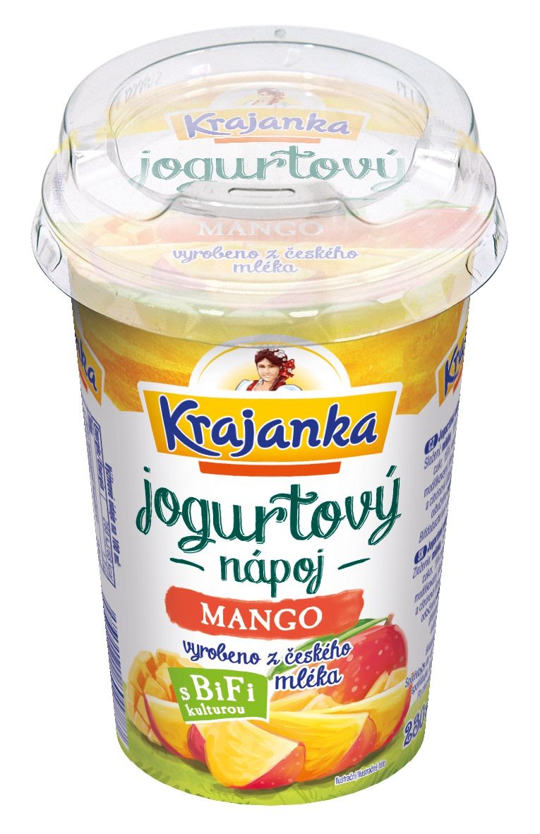 Mléčné a chlazené - Krajanka jogurtový nápoj mango 230ml