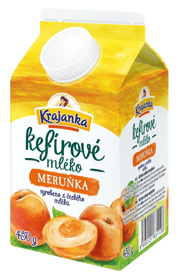 Mléčné a chlazené - Krajanka Kefír meruňka 450 g