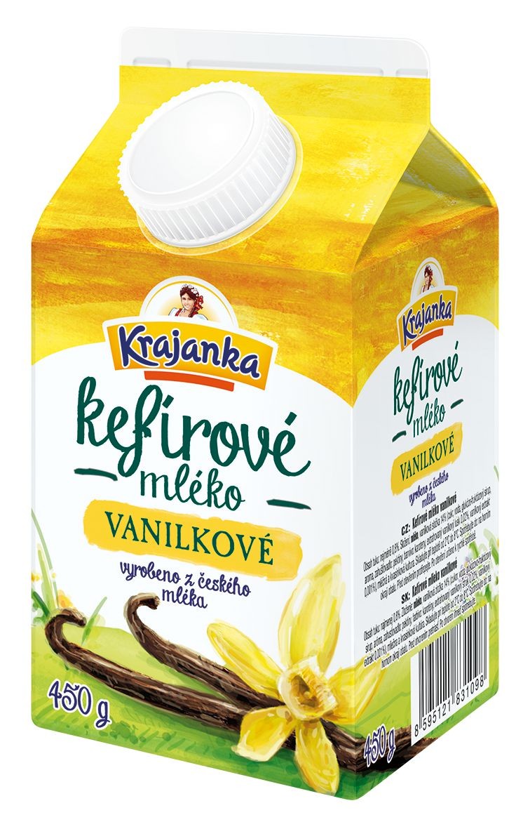 Mléčné a chlazené - Krajanka Kefír vanilka 450 g