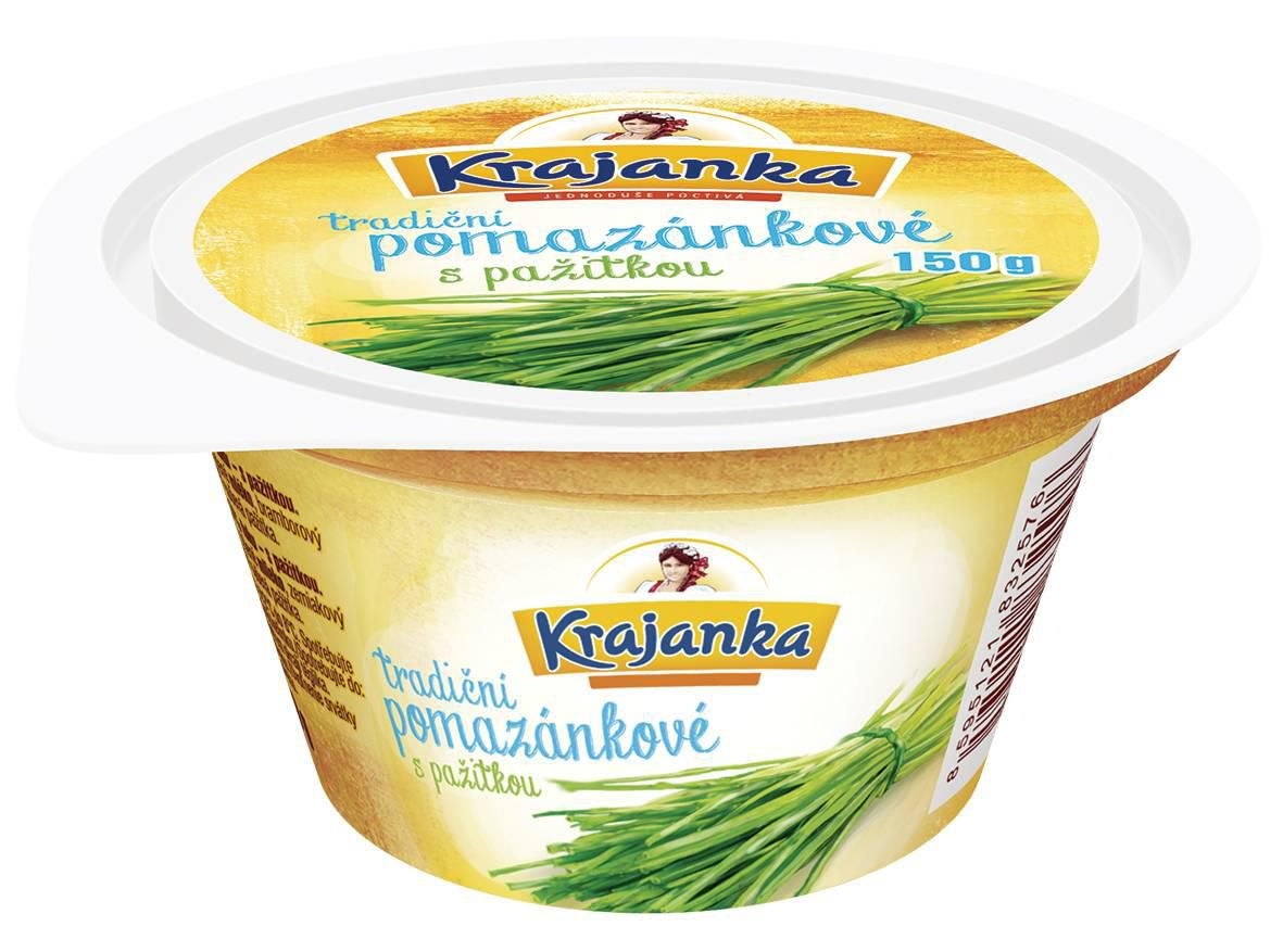 Mléčné a chlazené - Krajanka Tradiční pomazánkové s pažitkou 150g