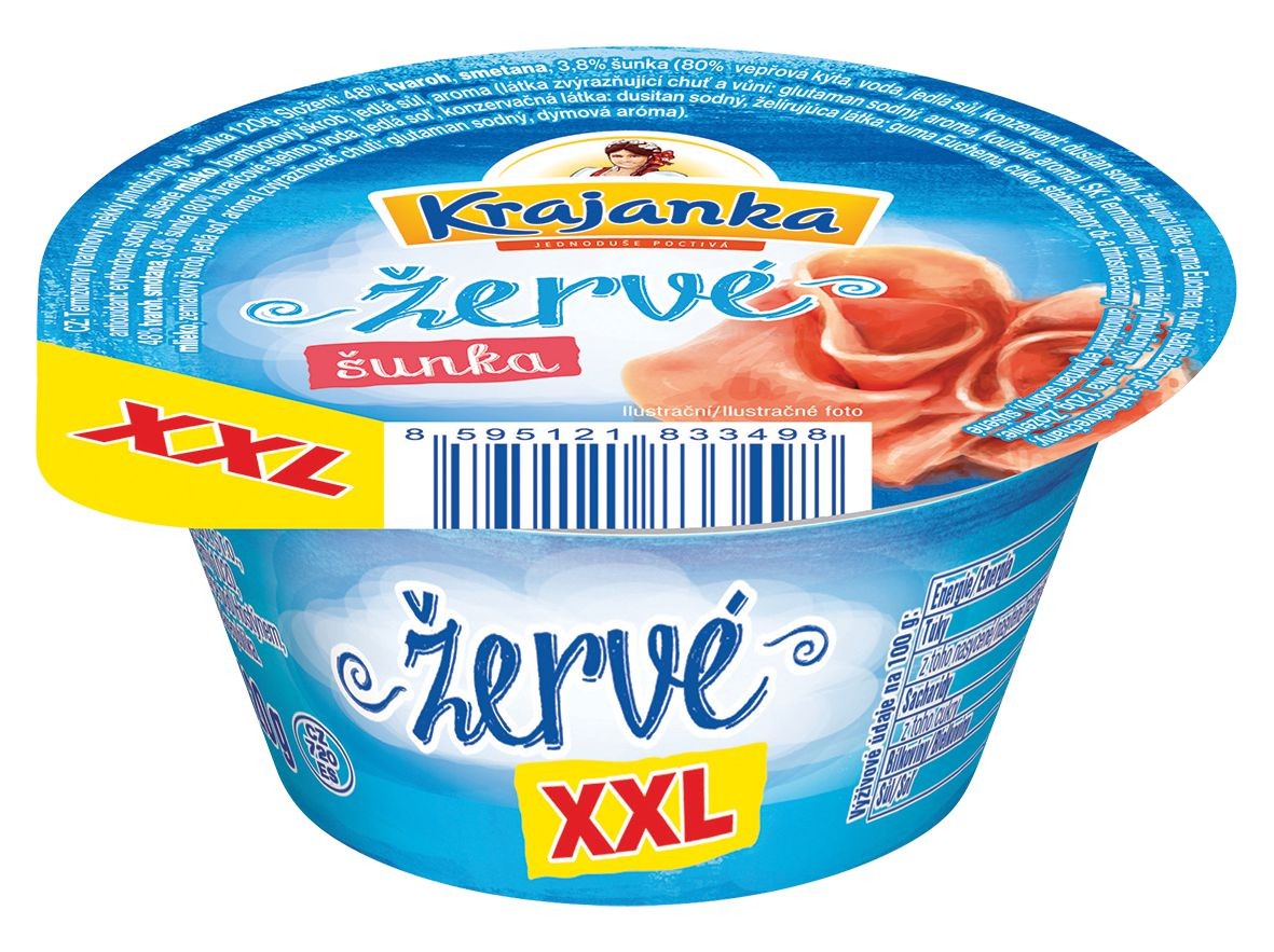 Mléčné a chlazené - Krajanka žervé šunka XXL 120g