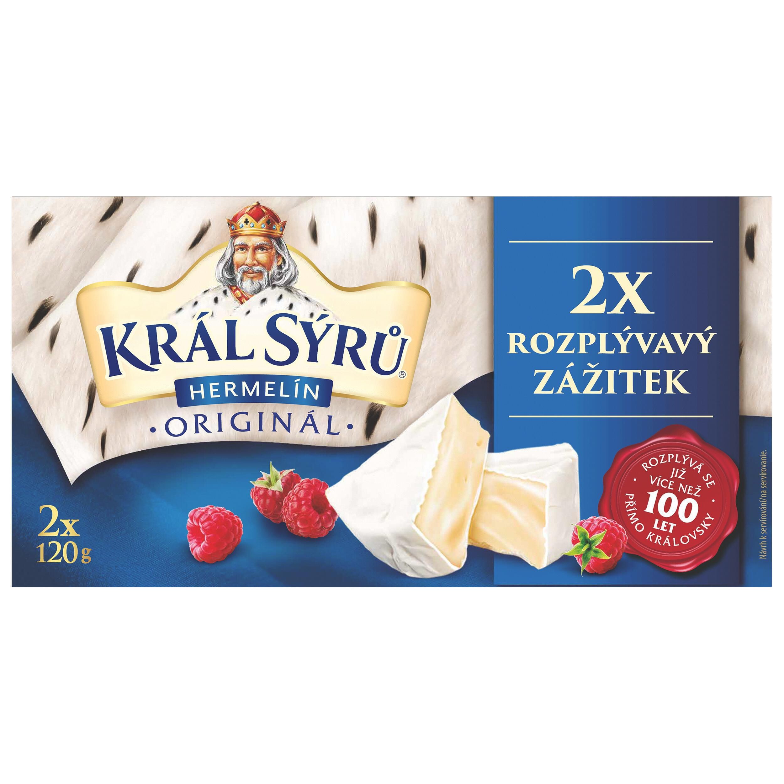 Král Sýrů Hermelín original 2x120 g-0