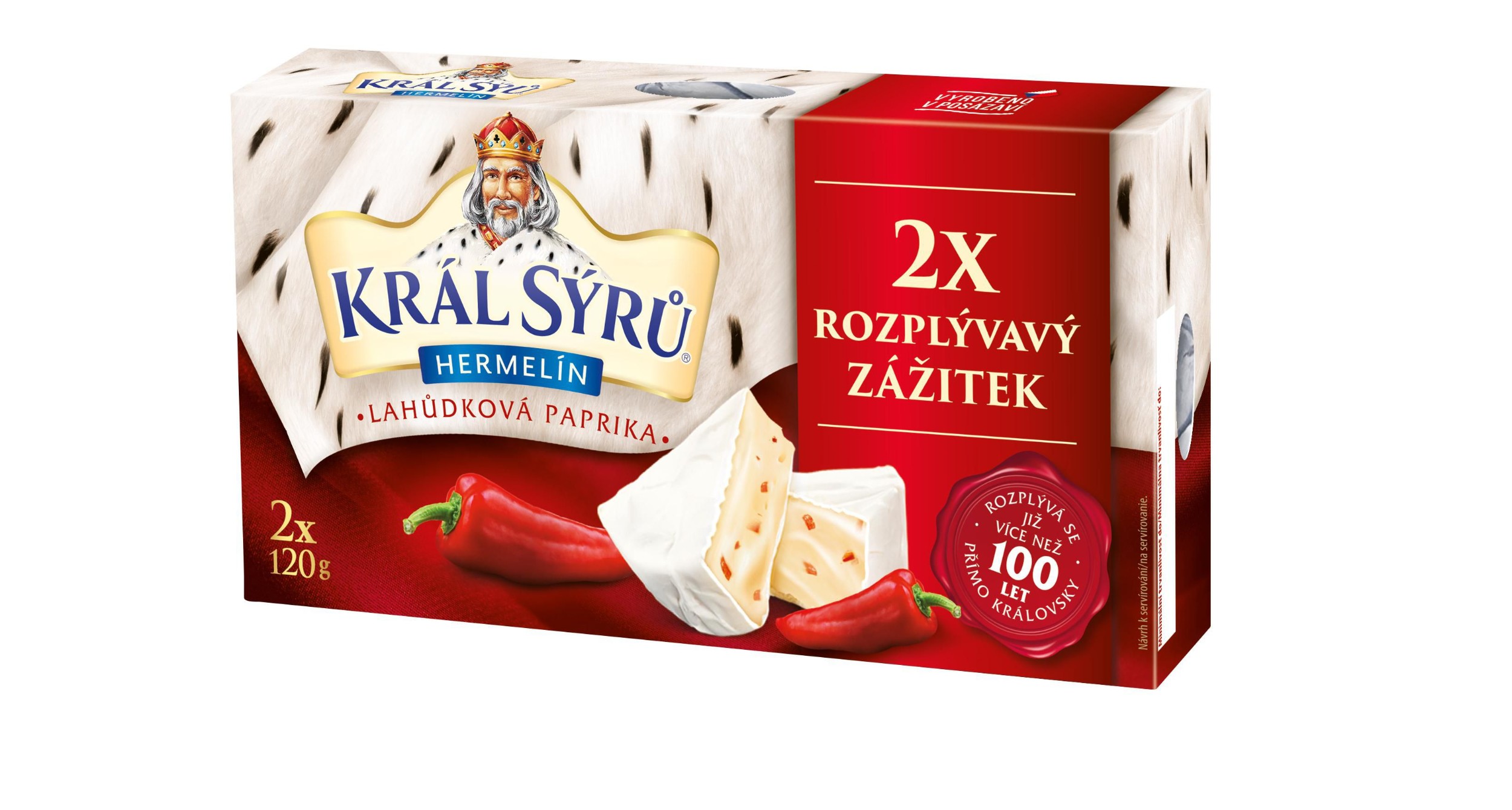 Mléčné a chlazené - Král sýrů paprika 240g