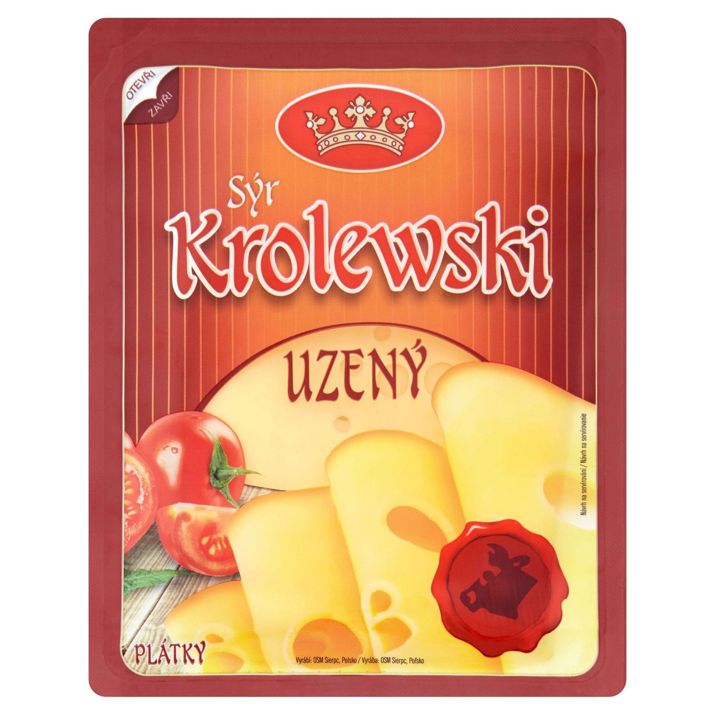 Mléčné a chlazené - Krolewski Sýr 45% uzený plátky 100 g