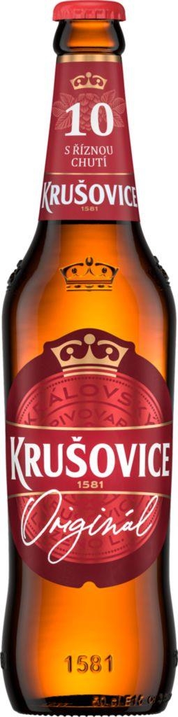 Nápoje - Krušovice 10° pivo výčepní světlé 0,5 l