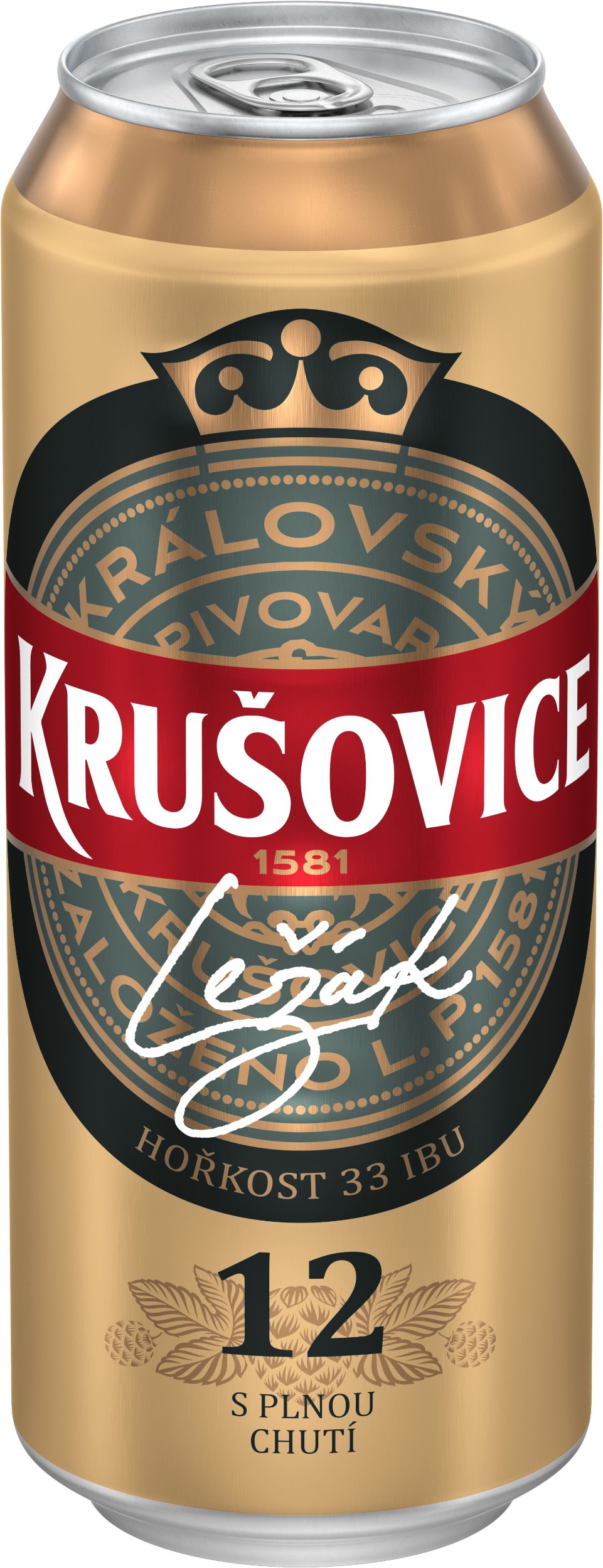 Nápoje - Krušovice 12° pivo ležák světlý 0,5 l
