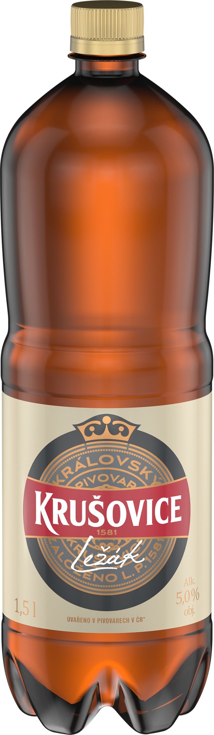 Nápoje - Krušovice 12°° pivo ležák světlý 1,5 l
