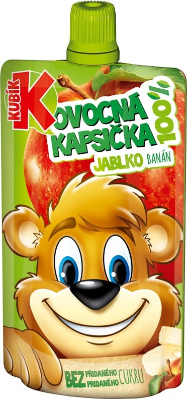 Svět dětí - Kubík 100% ovocná kapsička jablko-banán 100 g