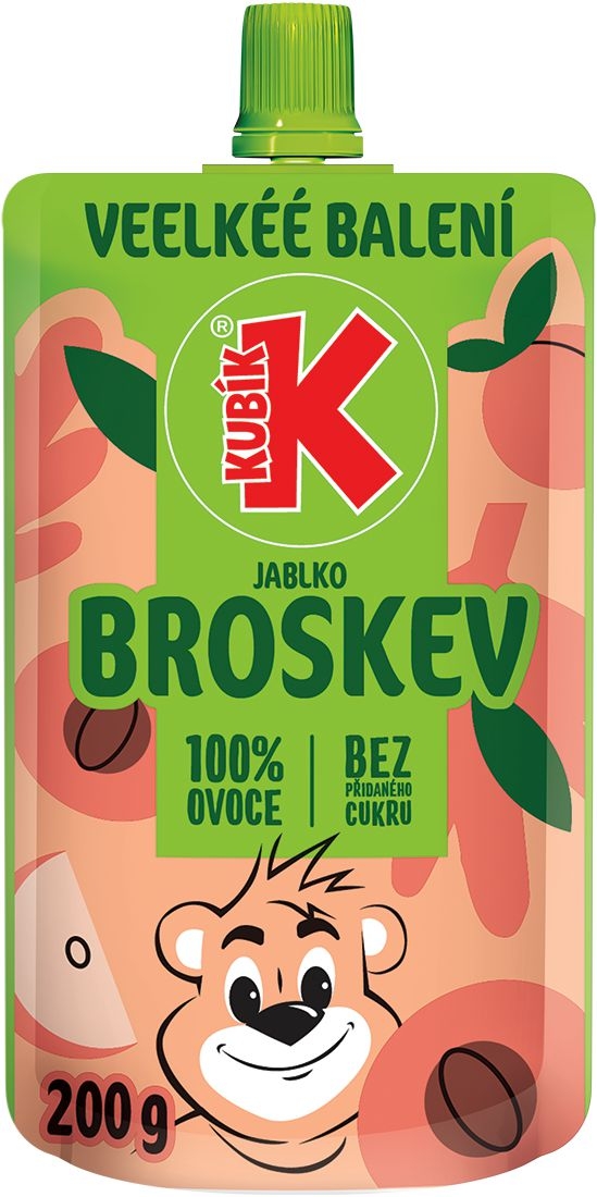Svět dětí - Kubík Kapsička 100% jablko, broskev 200 g