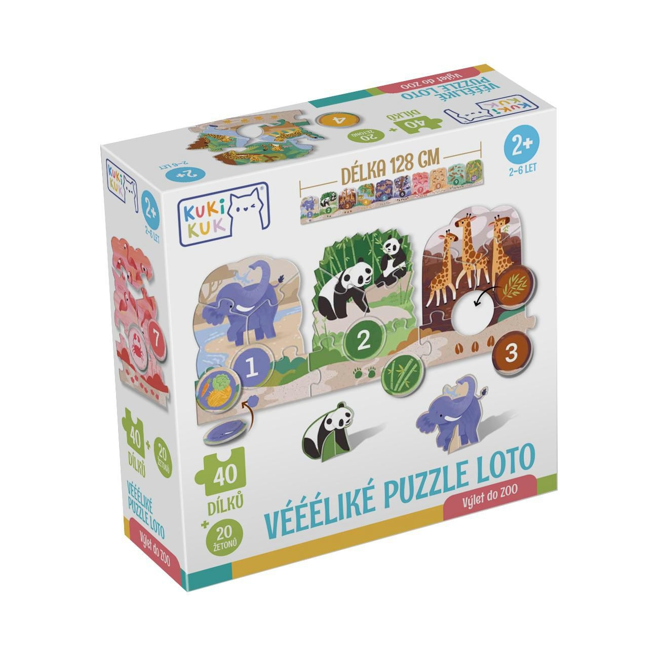 Svět dětí - KukiKuk Véééliké puzzle loto Výlet do ZOO