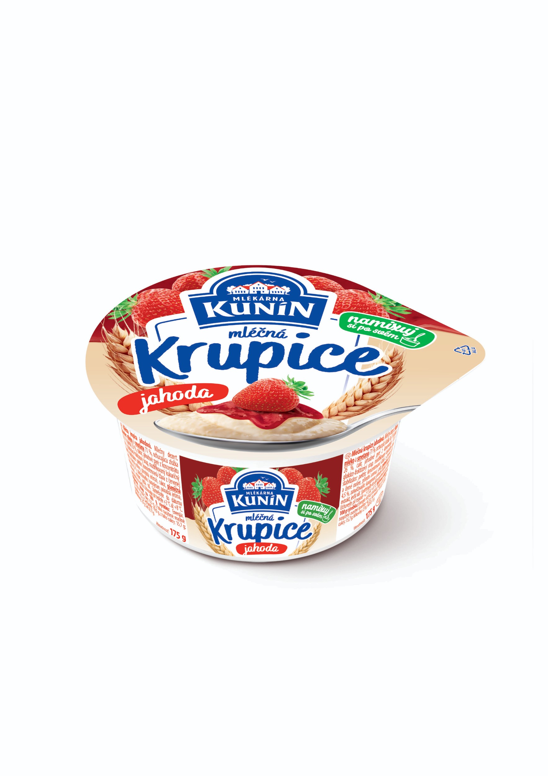 Mléčné a chlazené - Kunín Mléčná krupice jahoda 150 g