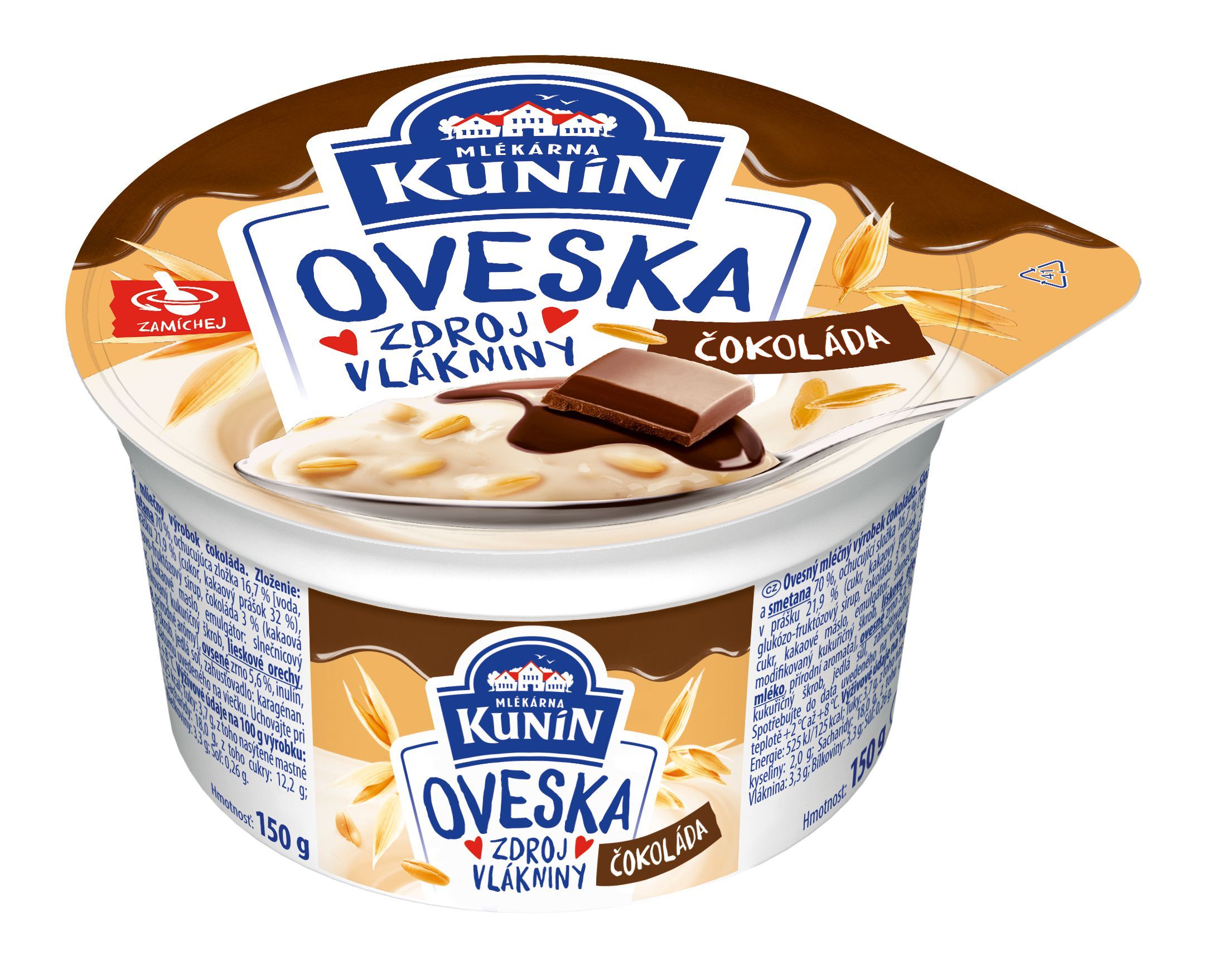 Mléčné a chlazené - Kunín Oveska čokoláda 150g