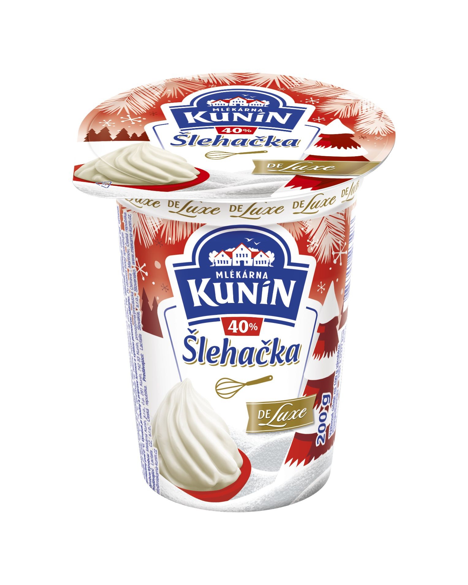 Mléčné a chlazené - Kunín Šlehačka DeLuxe 40% 200 g
