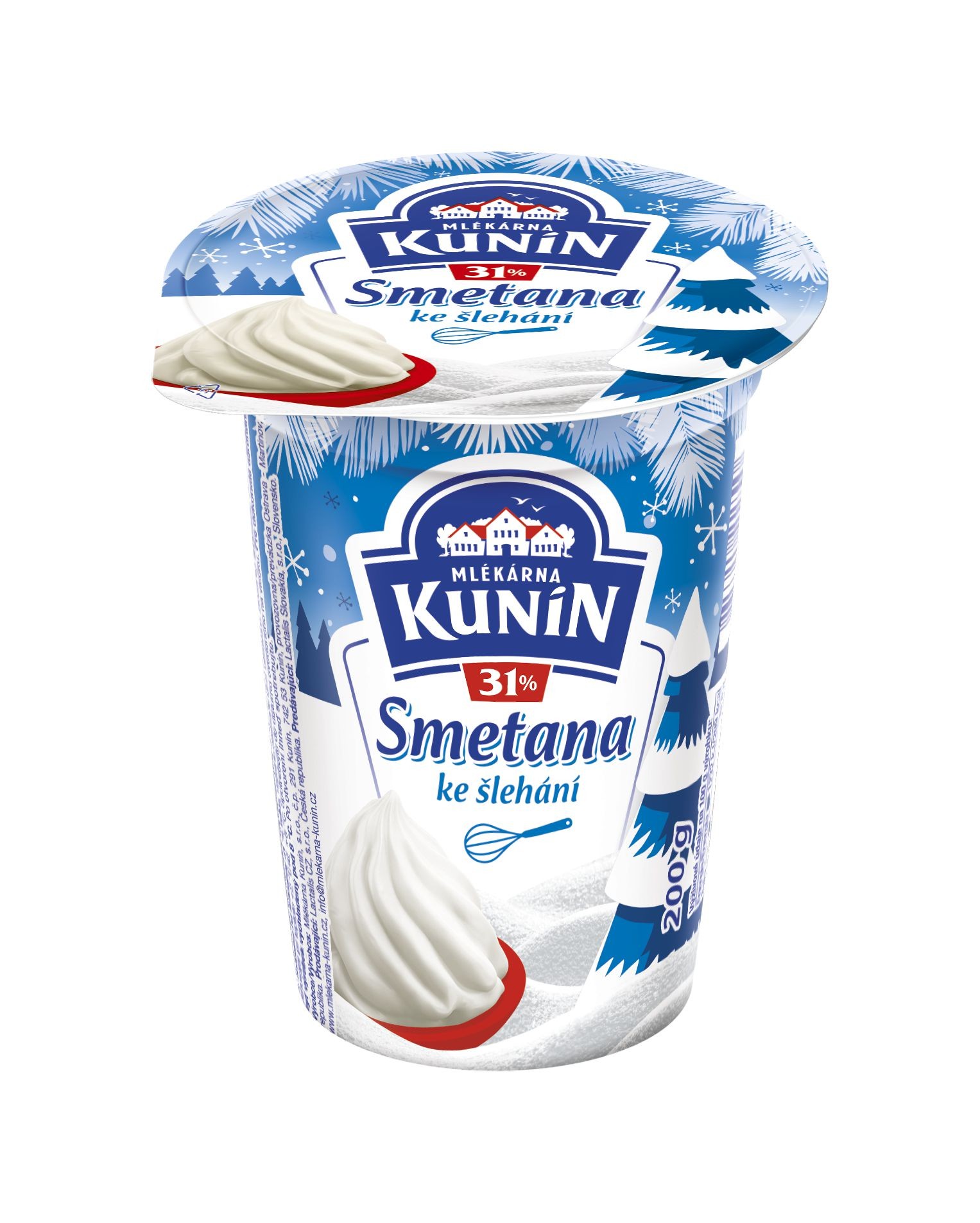 Mléčné a chlazené - Kunín Smetana ke šlehání 31% 200 g