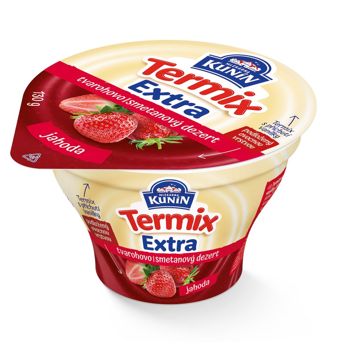 Mléčné a chlazené - Kunín Termix Extra jahoda 130g