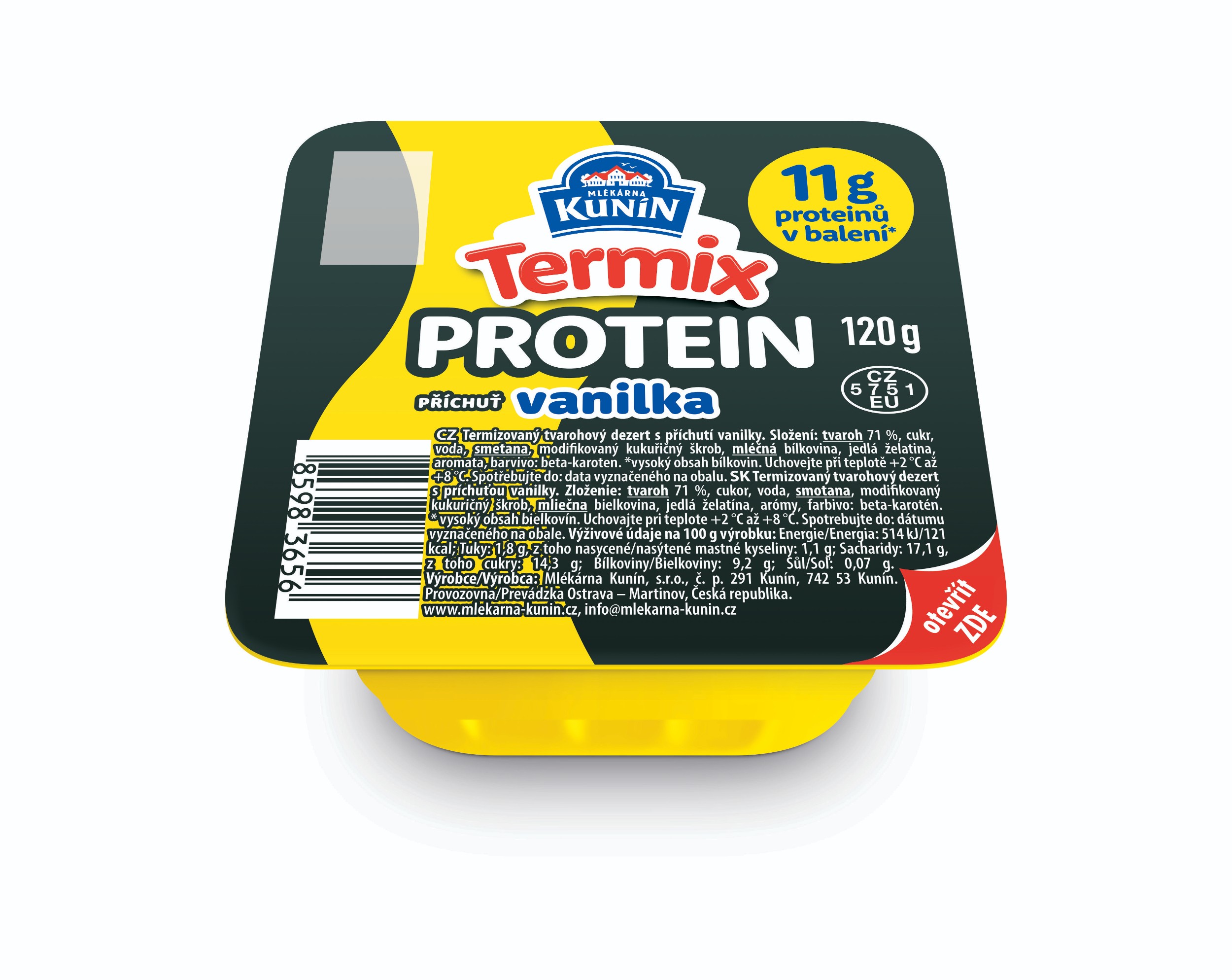 Mléčné a chlazené - Kunín Termix Protein s příchutí vanilka 120g