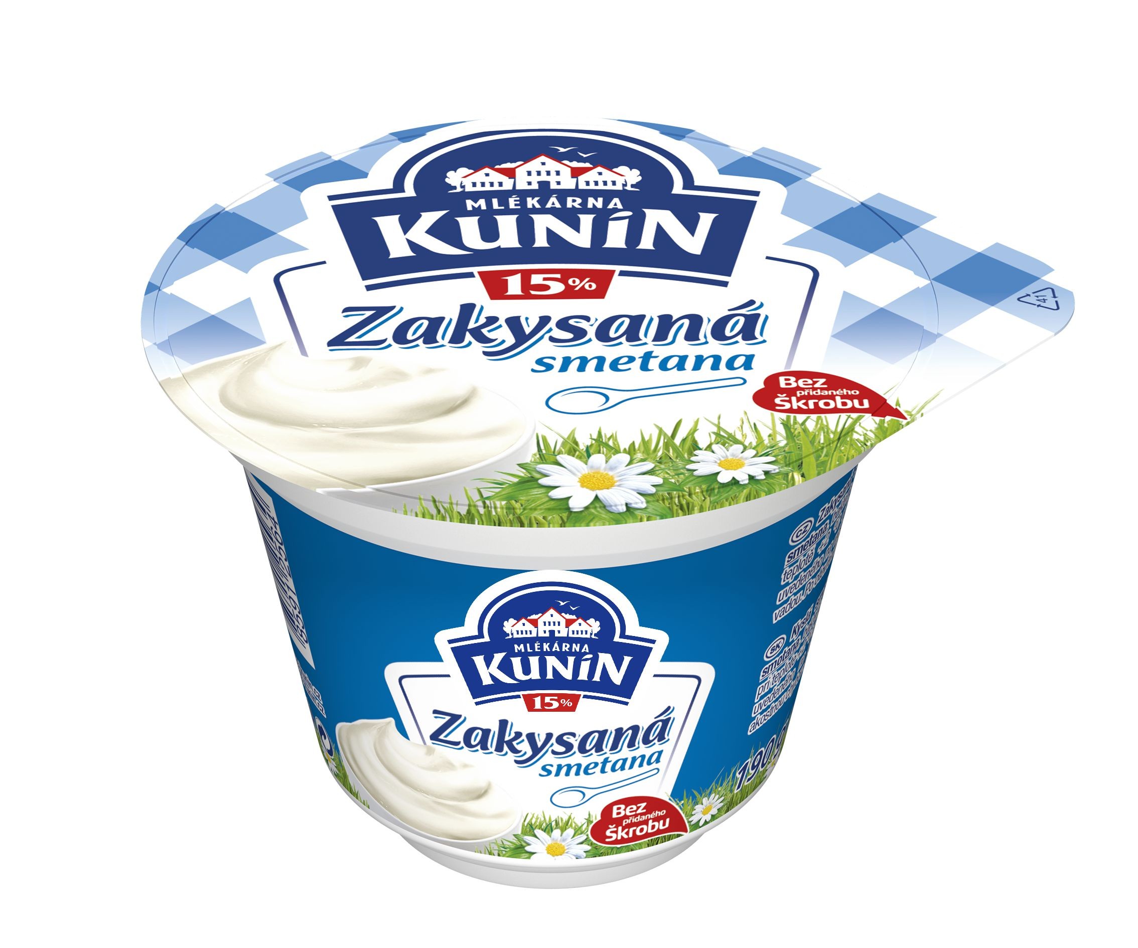 Mléčné a chlazené - Kunín Zakysaná smetana Krémovitá 15% 190 g