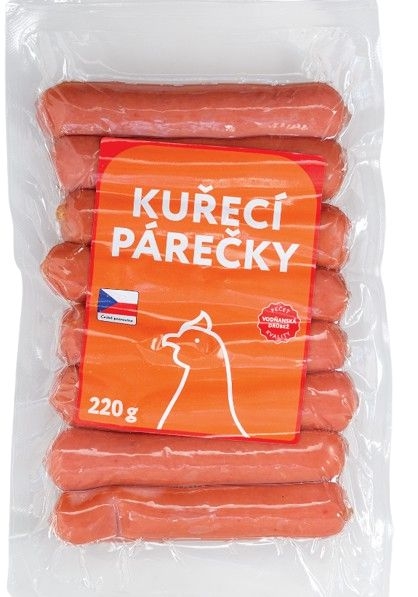 Uzeniny a lahůdky - Kuřecí párečky 220g