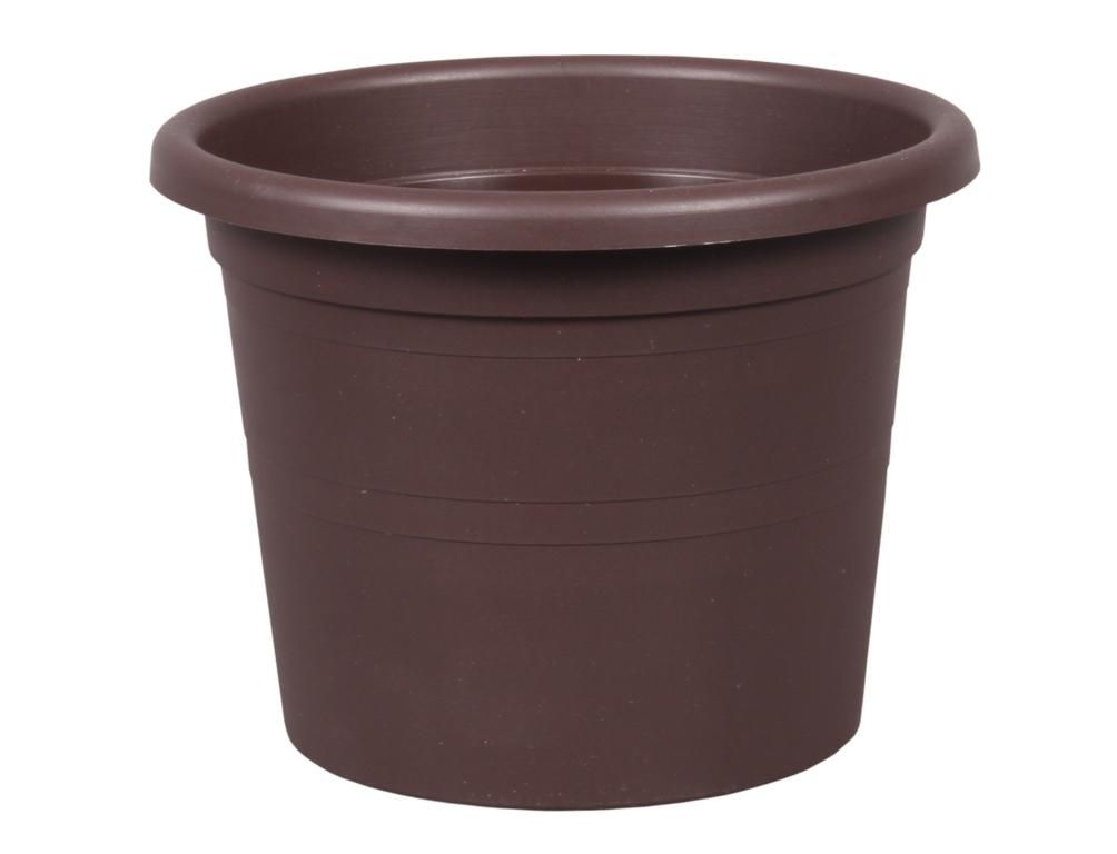 Domácnost a Zahrada - Květník SAKURA plastový hnědý d16cm