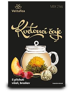 Trvanlivé potraviny - Kvetoucí čaj 2 ks Mix broskev+višeň