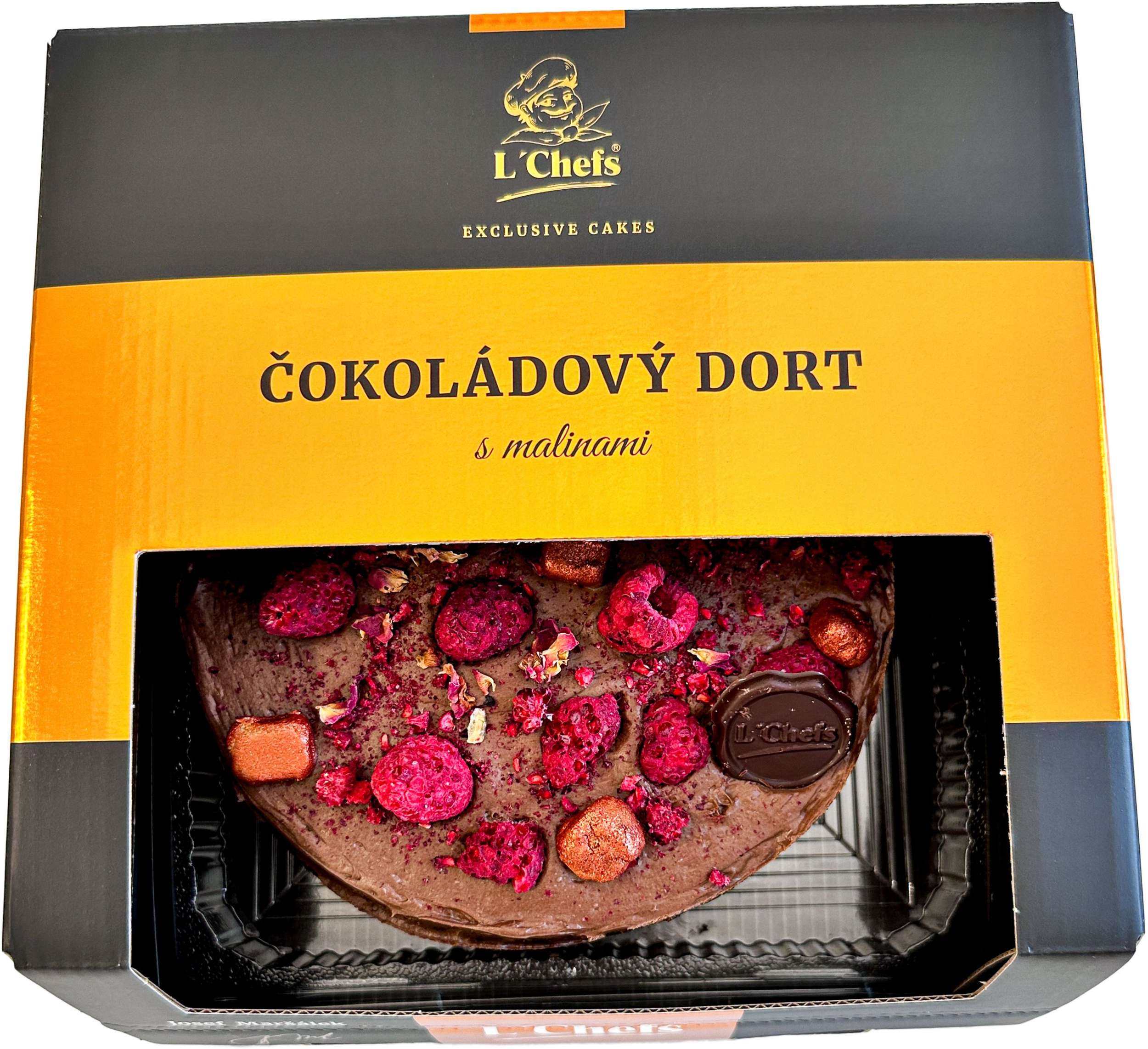 Pekárna a cukrárna - L'Chefs Čokoládový dort s malinami 600 g