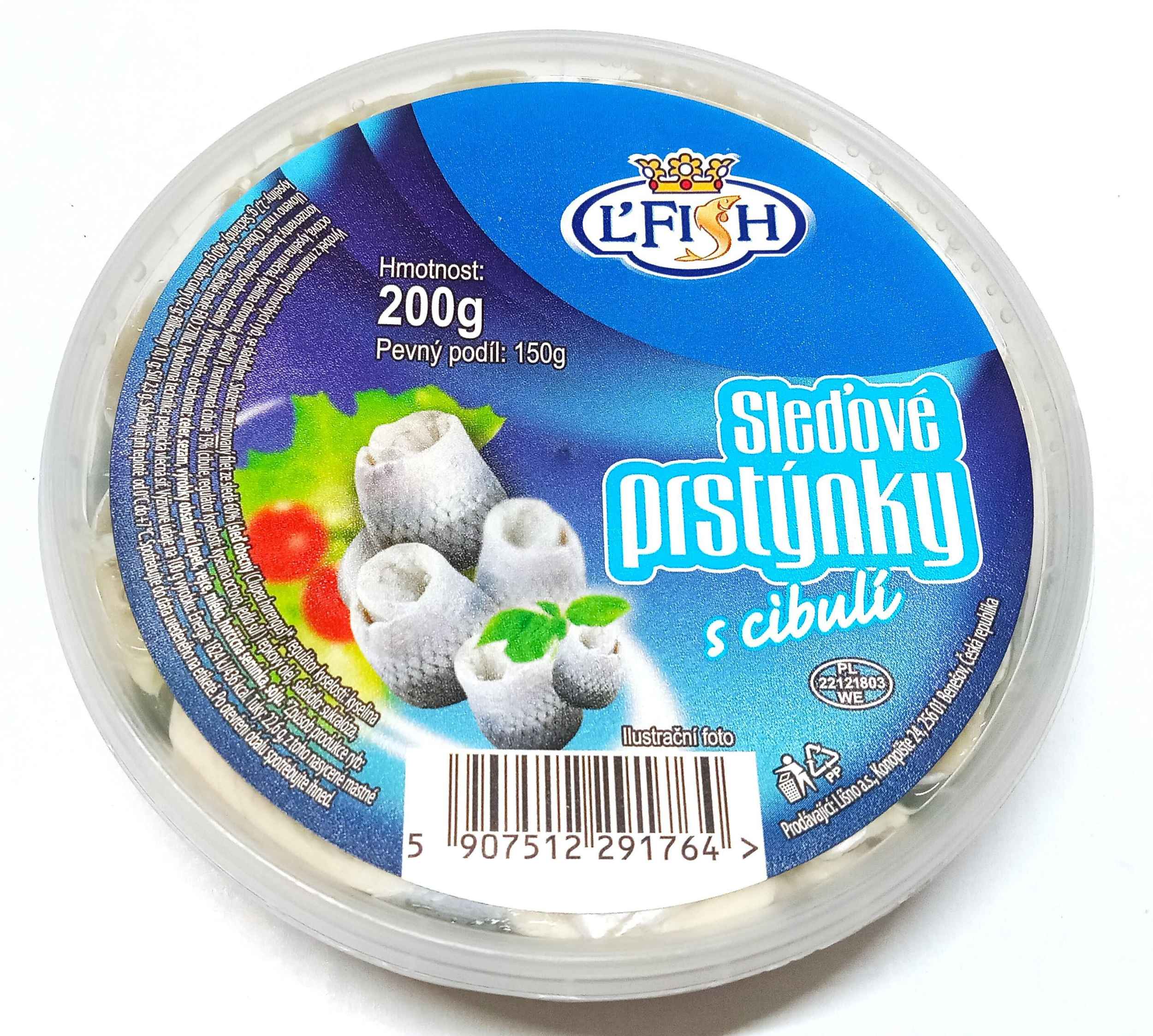 Uzeniny a lahůdky - L'Fish Sleďové prstýnky s cibulí 200g