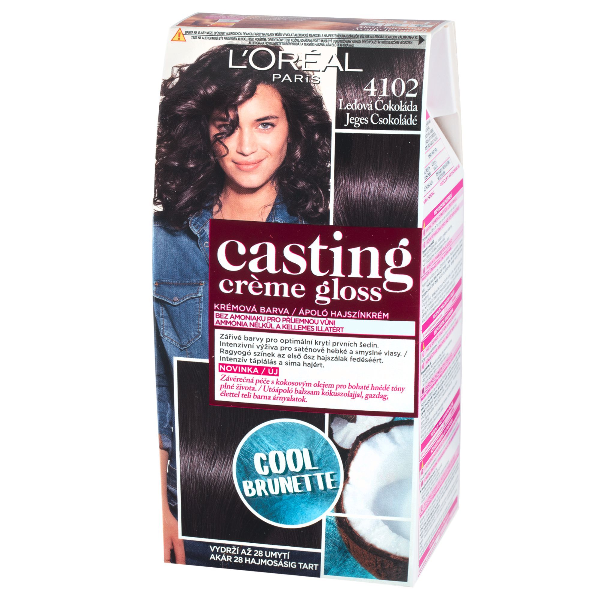 Drogerie a kosmetika - L'Oréal  Casting Barva na vlasy 4102 Ledová čokoláda